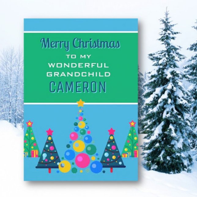 Merry Christmas to Wonderful Grandchild card (Creator Uploaded)