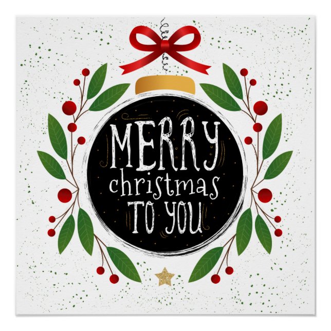 Merry Christmas To You 20" x 20", Poster Paper (Front)