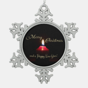 Merry Christmas to you and your family! Snowflake Pewter Christmas Ornament