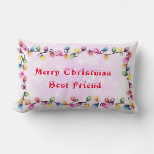 Merry Christmas to your best friend Lumbar Cushion