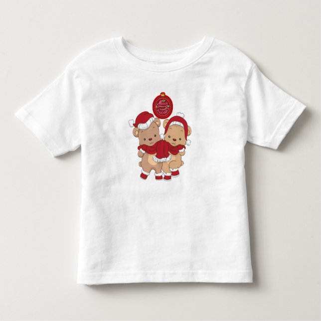 Merry Christmas Toddler Fine Jersey T-Shirt (Front)