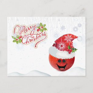 Merry Christmas Tomato Postcard