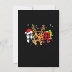 Merry Christmas Tooth Costume Dental Assistant Xma Invitation