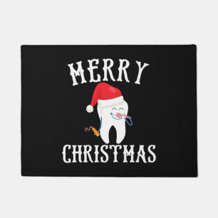 Merry Christmas Tooth Doctor dentist dental Doormat