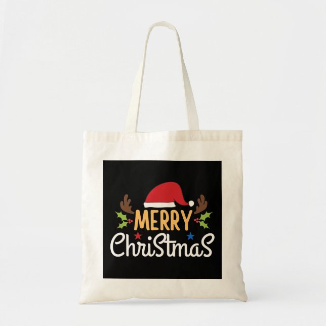 Merry Christmas Tote Bag (Front)