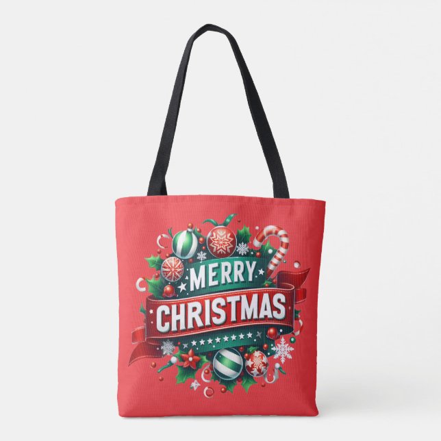 Merry Christmas Tote Bag (Back)