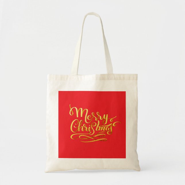 Merry Christmas Tote Bag (Front)