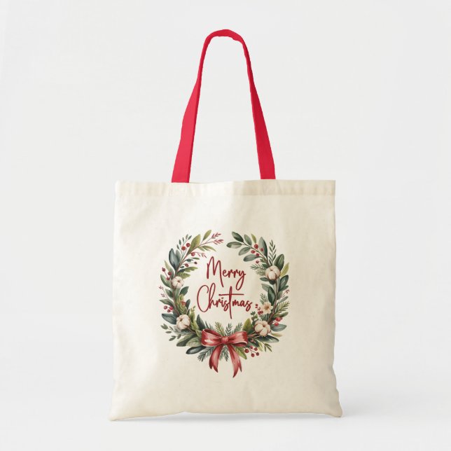 Merry Christmas Tote Bag (Front)