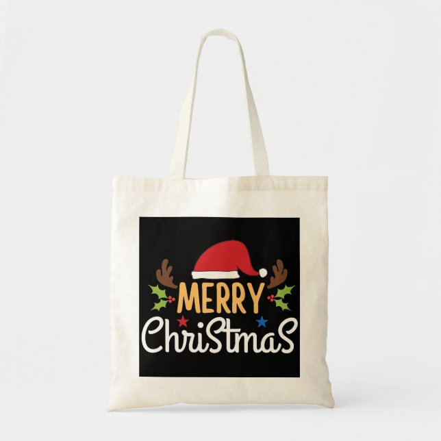 Merry Christmas Tote Bag (Front)