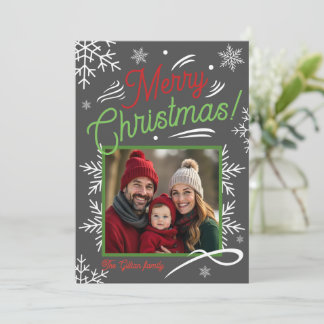 merry christmas traditional holiday card