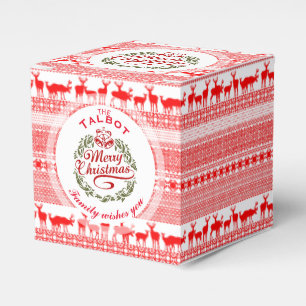 MERRY CHRISTMAS Traditional personalised Favour Box