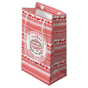 MERRY CHRISTMAS Traditional personalised S Gift B Small Gift Bag