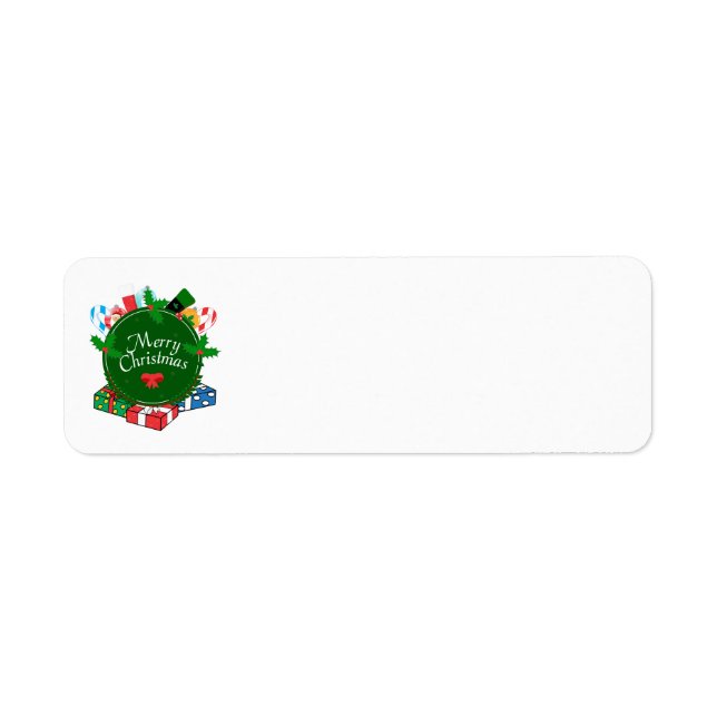 Merry Christmas Treats Address Labels (Front)