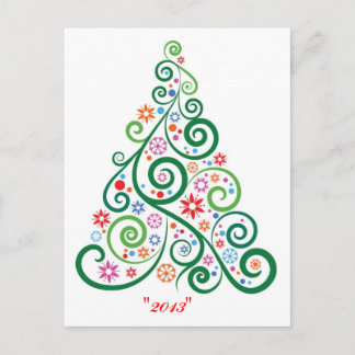 MERRY CHRISTMAS TREE 2013  Postcard