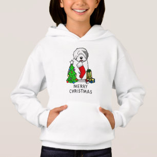 Merry Christmas Tree 2 Old English Sheepdog Grey 1