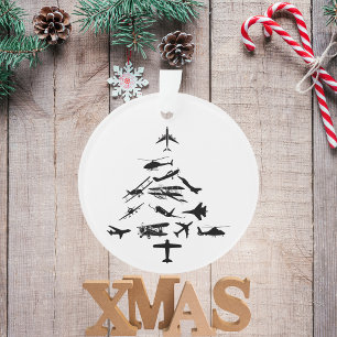Merry Christmas Tree aeroplane,Cool Aviation Ornament