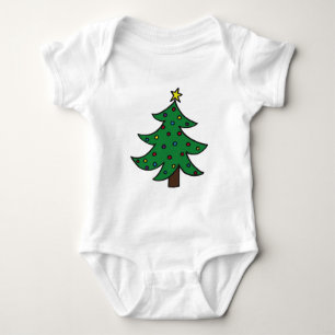 Merry Christmas Tree Baby Bodysuit