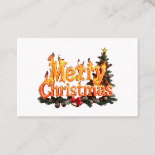 Merry Christmas Tree Business Card