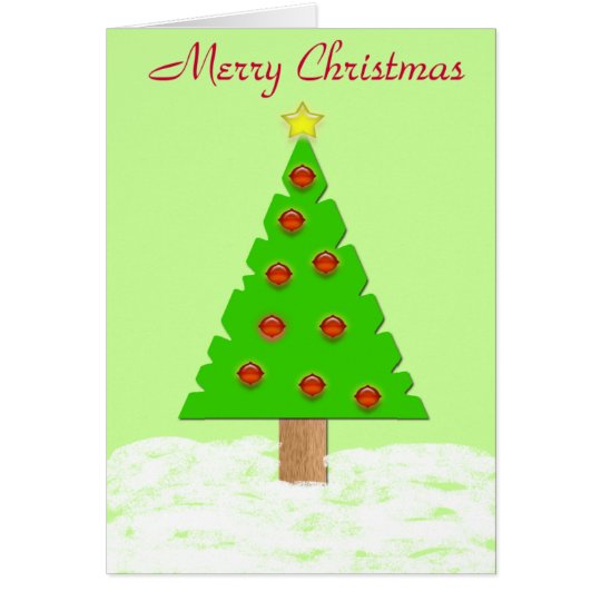 Merry Christmas Tree Card | Zazzle.com.au