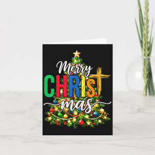 Merry Christmas Tree Christian Xmas Card