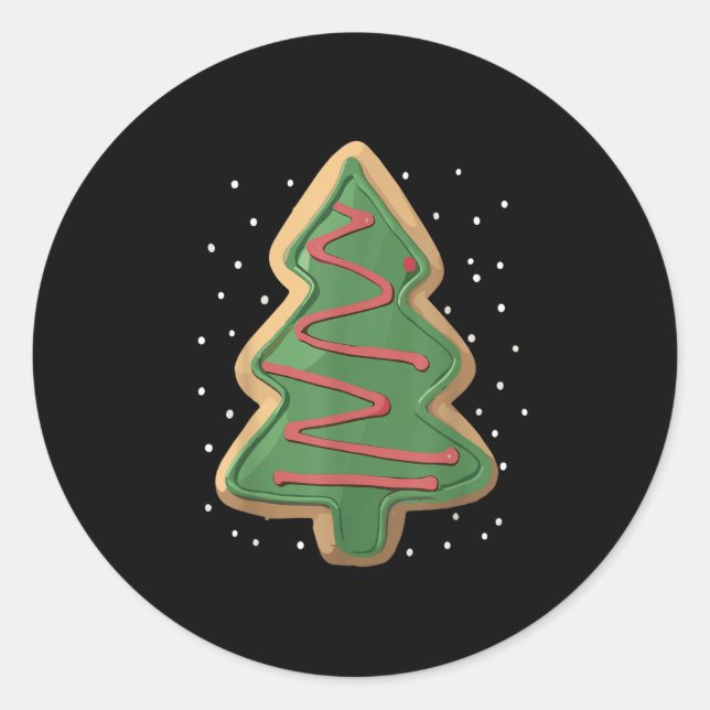 Merry Christmas Tree Christmas  Classic Round Sticker (Front)