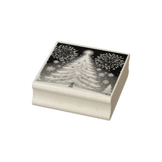 Merry Christmas Tree Coffee Mug – Winter Festival Rubber Stamp