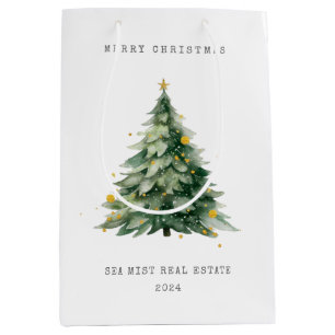Merry Christmas Tree Corporate  Medium Gift Bag
