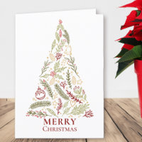 Merry Christmas Tree Country Pine and Holly