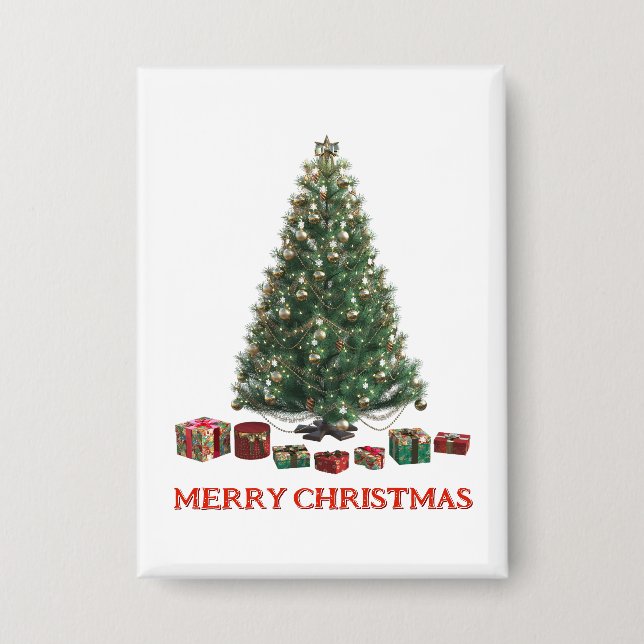 Merry Christmas. Tree (design 1) with gifts (Front)