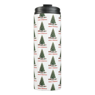 Merry Christmas. Tree (design 1) with gifts Thermal Tumbler