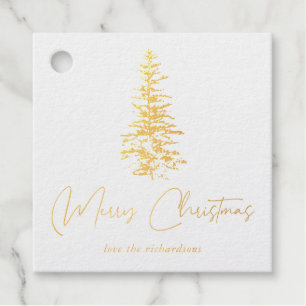 Merry Christmas Tree Favour Tags