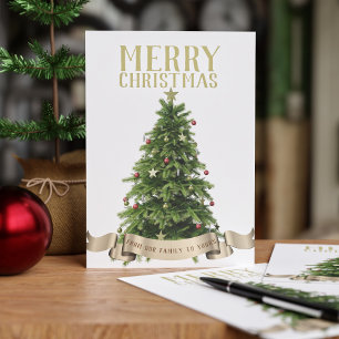 Merry Christmas Tree Festive Holiday Card