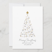 Merry Christmas Tree Holiday Card