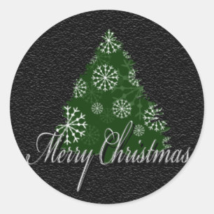 Merry Christmas Tree Holiday Season Stickers