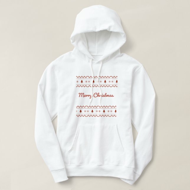 Merry Christmas Tree Hoodie (Design Front)