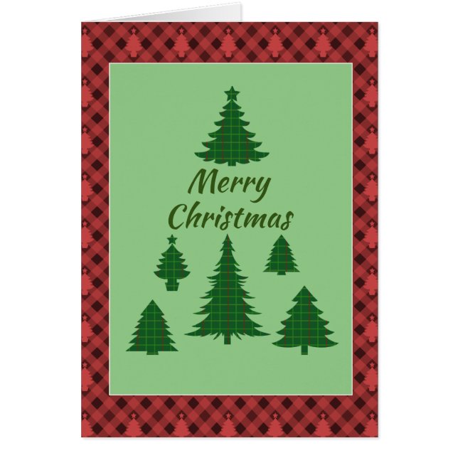 Merry Christmas Tree in Plaid (Front)