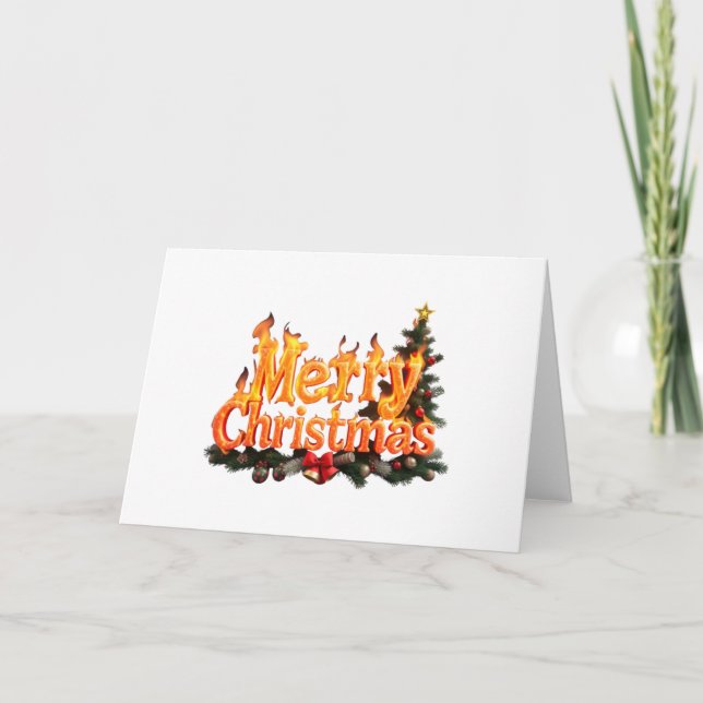 Merry Christmas Tree Invitation (Front)