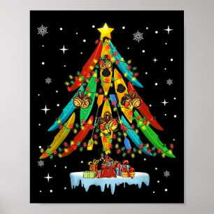 Merry Christmas Tree Kayak Kayaking - Uni-adults,  Poster