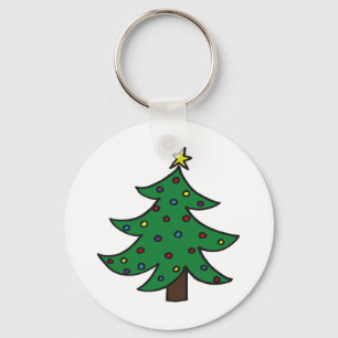 Merry Christmas Tree Key Ring