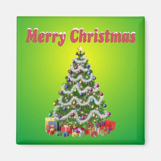 Merry Christmas Tree Magnet (Front)