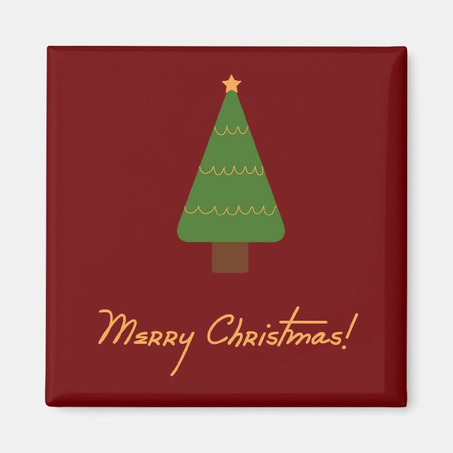 Merry Christmas Tree Magnet (Front)