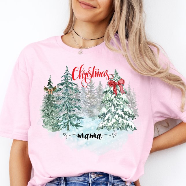 Merry Christmas Tree Mama Cute Xmas Mother Gift  T-Shirt (Creator Uploaded)