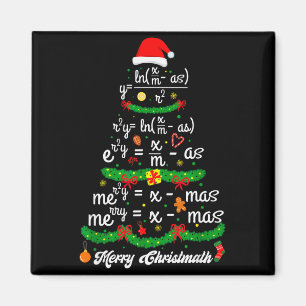 Merry Christmas Tree Math Teacher Xmas Tee Merry C Magnet