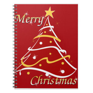 "MERRY CHRISTMAS" TREE NOTEBOOK