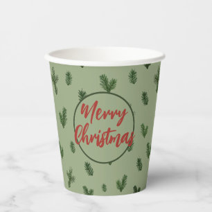 merry christmas tree paper cups