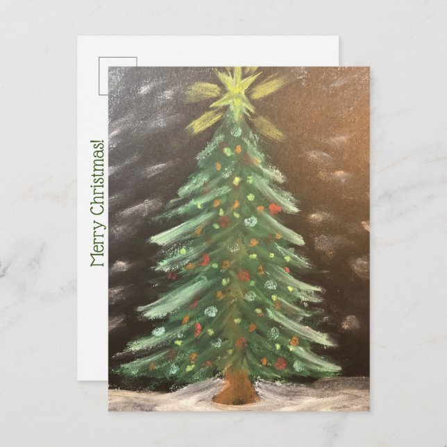 Merry Christmas Tree Postcard (Front/Back)