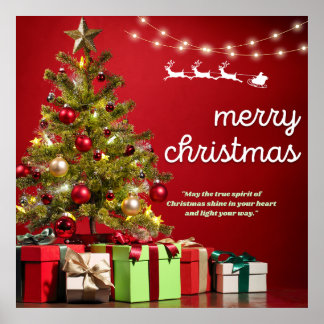 merry christmas tree  poster