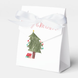 Merry Christmas Tree & Presents Favour Box