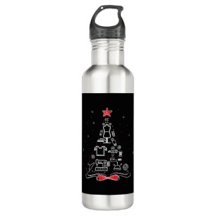 Merry Christmas Tree Sewing Crochet Tools, 710 Ml Water Bottle