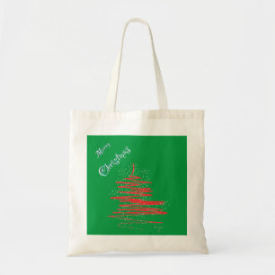 Merry Christmas Tree Snowflakes Tote Bag
